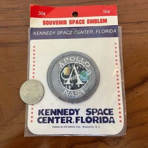 Original Vintage 1960s NASA Apollo Program Round Cloth Patch